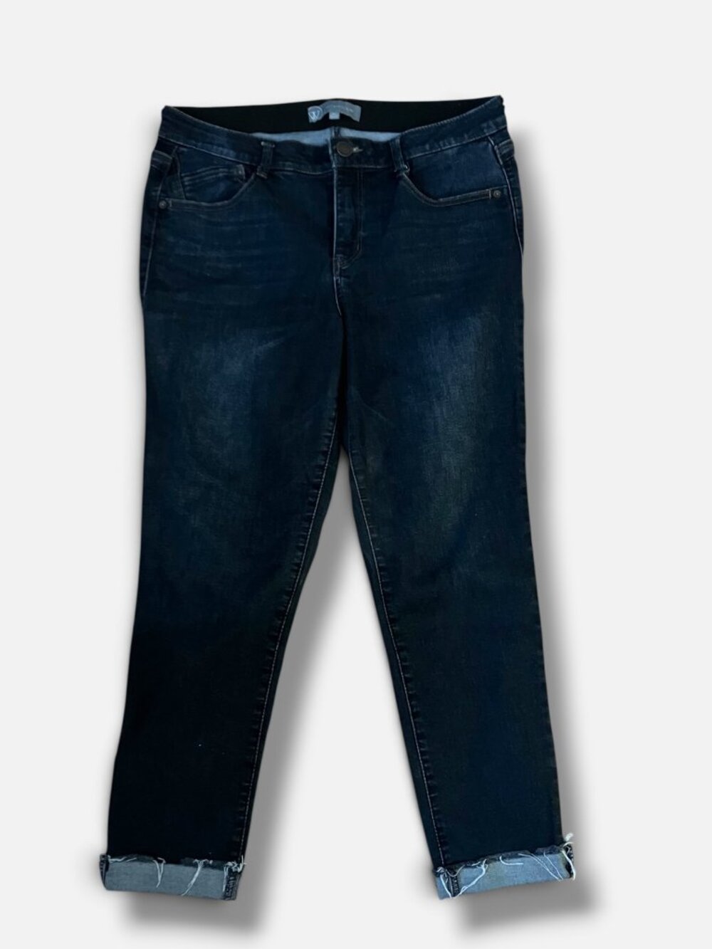 Wit & Wisdom Charlotte Mid-Rise Ankle Skimmer Jeans distressed sz 12